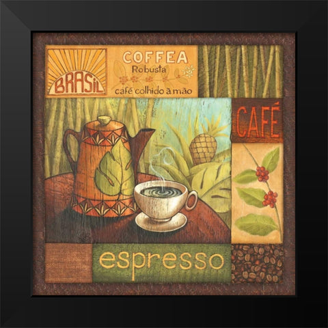 Pause Cafe II Black Modern Wood Framed Art Print by Corbin, Delphine
