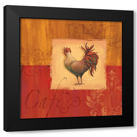 Cocorico II Black Modern Wood Framed Art Print by Corbin, Delphine