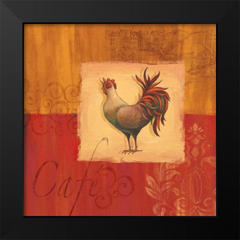 Cocorico II Black Modern Wood Framed Art Print by Corbin, Delphine