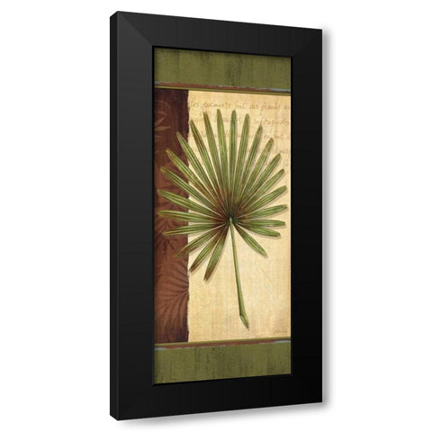 Palm Tropic Panel I Black Modern Wood Framed Art Print by Corbin, Delphine