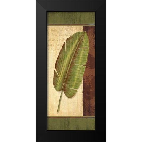Palm Tropic Panel II Black Modern Wood Framed Art Print by Corbin, Delphine