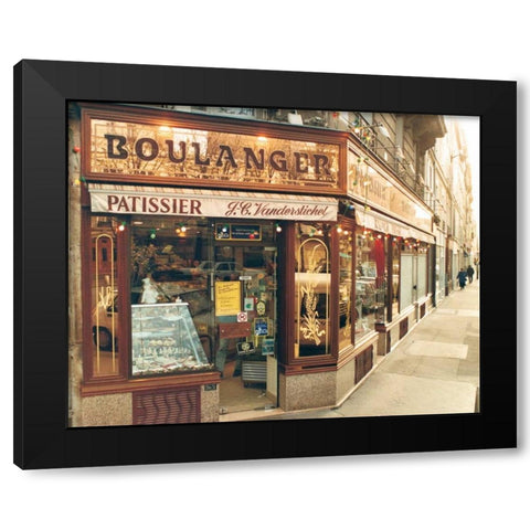 Boulangier Patissier Black Modern Wood Framed Art Print with Double Matting by Cieslikowski, Zeny