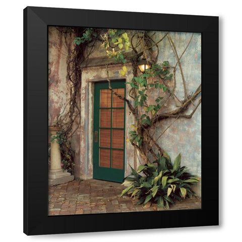 Door No.7 Black Modern Wood Framed Art Print by Cieslikowski, Zeny