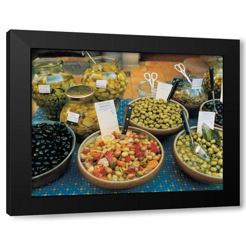 Olives Antibes Black Modern Wood Framed Art Print with Double Matting by Cieslikowski, Zeny