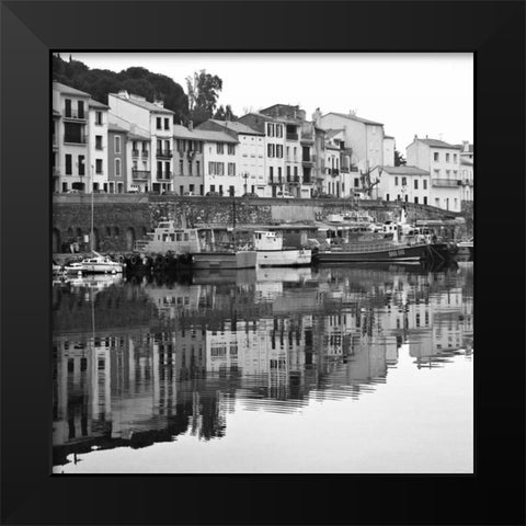 Port Vendres Black Modern Wood Framed Art Print by Crane, Rita