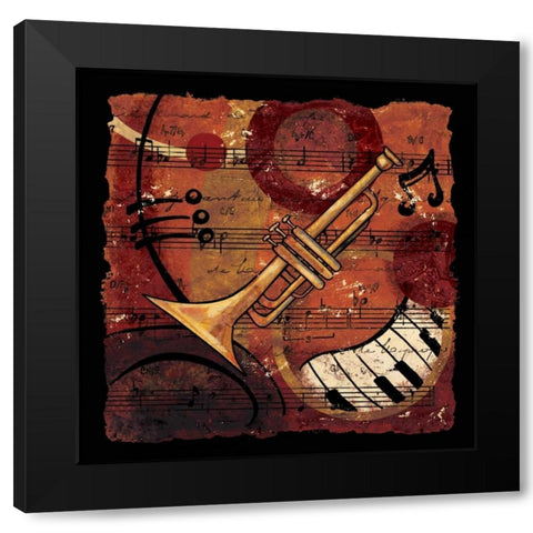 Jazz Music II Black Modern Wood Framed Art Print by CW Designs Inc.