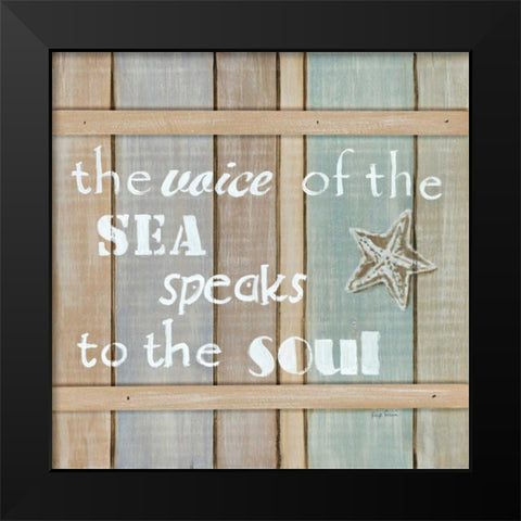 Driftwood Signs II Black Modern Wood Framed Art Print by Davis, Paige