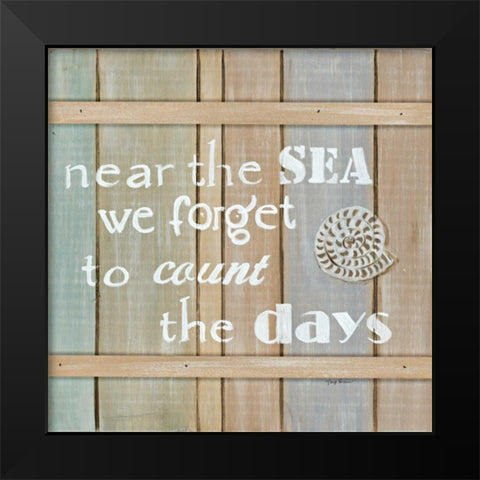 Driftwood Signs IV Black Modern Wood Framed Art Print by Davis, Paige