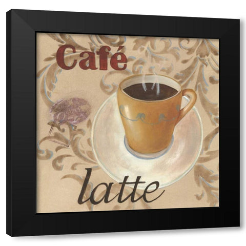Cafe Latte Black Modern Wood Framed Art Print with Double Matting by Davis, Paige