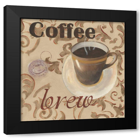 Coffee Brew Black Modern Wood Framed Art Print by Davis, Paige