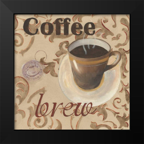 Coffee Brew Black Modern Wood Framed Art Print by Davis, Paige