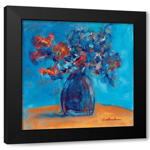Blue Vase II Black Modern Wood Framed Art Print by Dilbeck, Nikki
