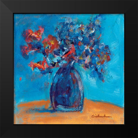 Blue Vase II Black Modern Wood Framed Art Print by Dilbeck, Nikki