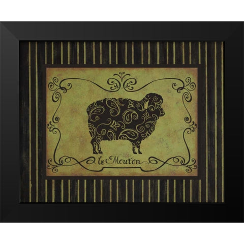 le Mouton Black Modern Wood Framed Art Print by Devereux, Sophie
