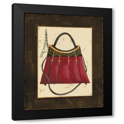 Fashion Purse I Black Modern Wood Framed Art Print by Devereux, Sophie