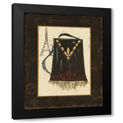 Fashion Purse II Black Modern Wood Framed Art Print by Devereux, Sophie