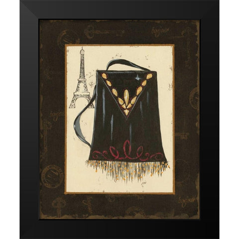 Fashion Purse II Black Modern Wood Framed Art Print by Devereux, Sophie