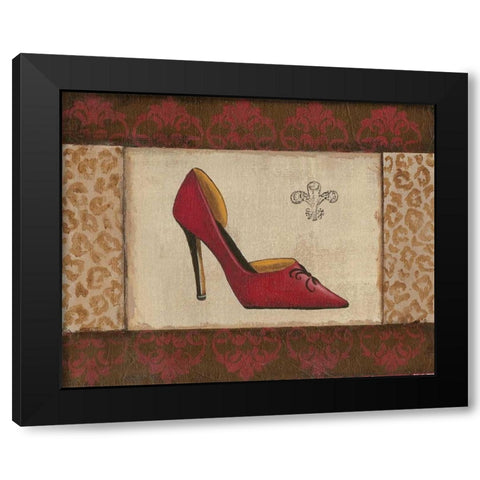 Fashion Shoe I Black Modern Wood Framed Art Print by Devereux, Sophie
