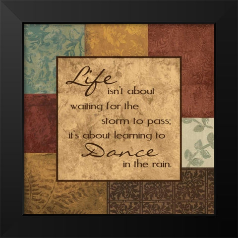 Lifes About Black Modern Wood Framed Art Print by Devereux, Sophie