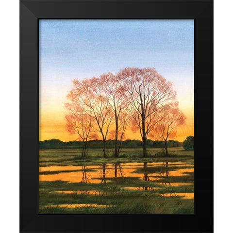 Marsh at Dusk I Black Modern Wood Framed Art Print by Duke, William