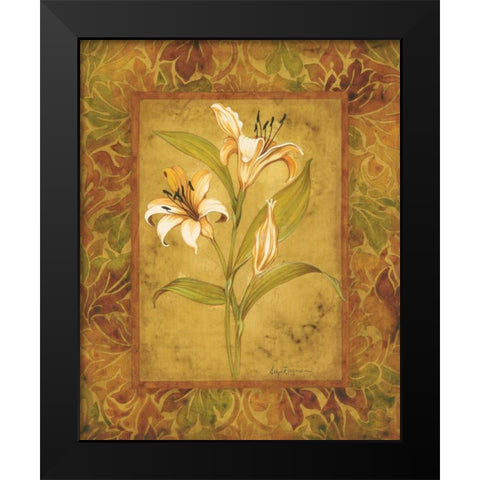 Garden Lilies I Black Modern Wood Framed Art Print by Engman, Allyn