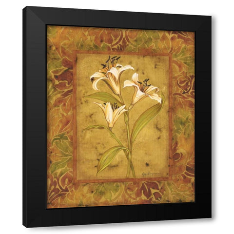 Garden Lilies II Black Modern Wood Framed Art Print by Engman, Allyn