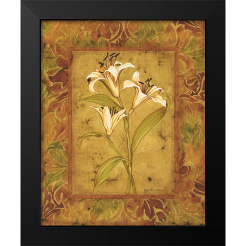 Garden Lilies II Black Modern Wood Framed Art Print by Engman, Allyn