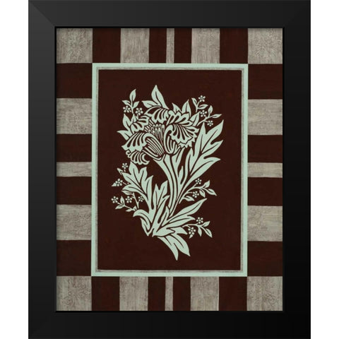 Aqua Elegance II Black Modern Wood Framed Art Print by Engman, Allyn