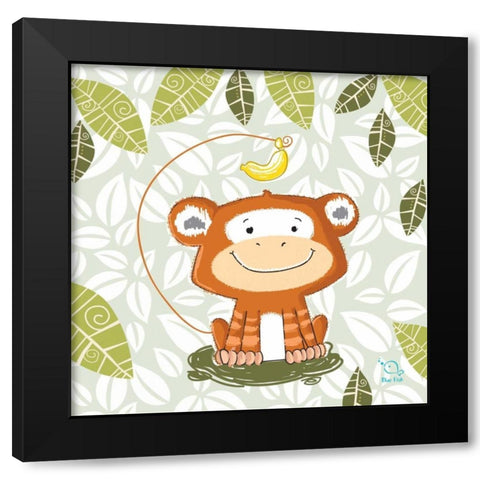 A Banana Tale Black Modern Wood Framed Art Print with Double Matting by Blue Fish