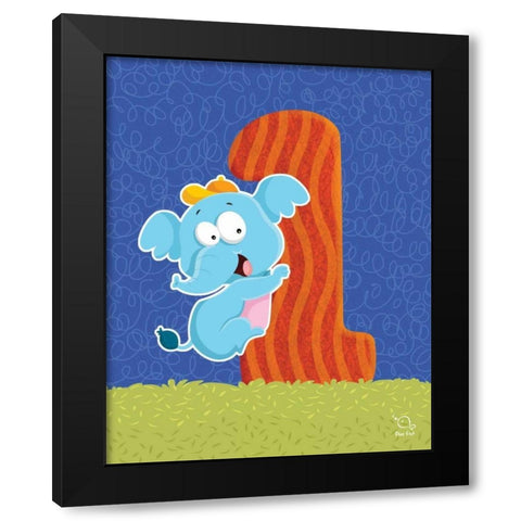 Ellie 1 Black Modern Wood Framed Art Print by Blue Fish