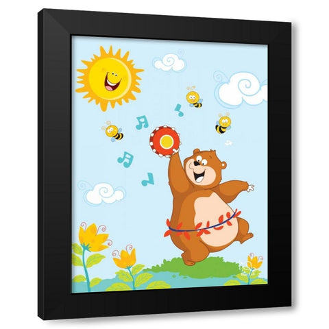 Bee Bright! Black Modern Wood Framed Art Print with Double Matting by Blue Fish