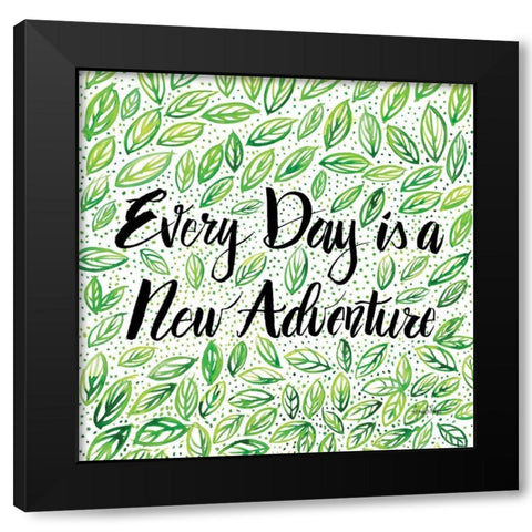 New Adventure Black Modern Wood Framed Art Print by Frazer, Amy
