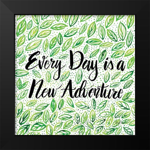 New Adventure Black Modern Wood Framed Art Print by Frazer, Amy