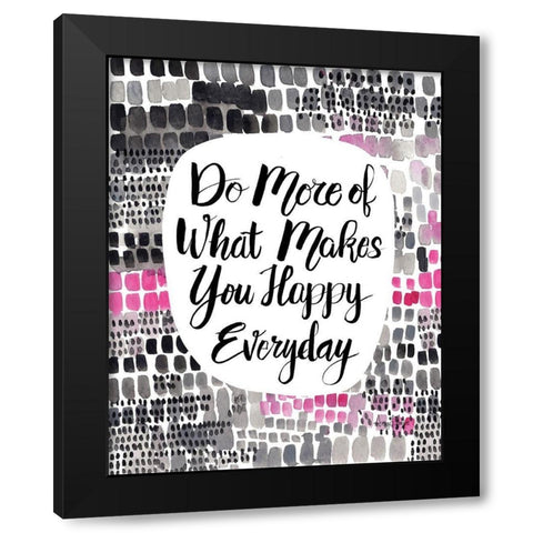 Do More Black Modern Wood Framed Art Print by Frazer, Amy
