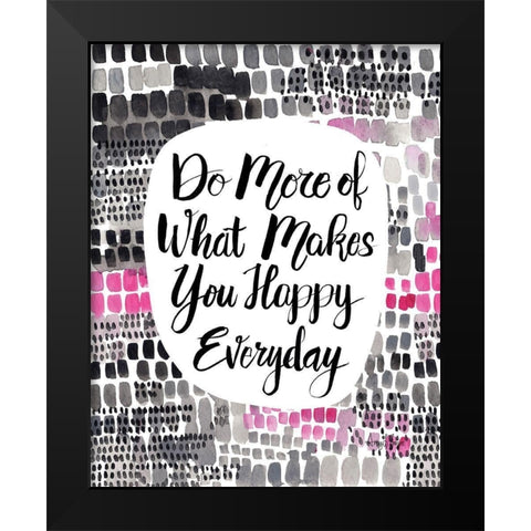 Do More Black Modern Wood Framed Art Print by Frazer, Amy