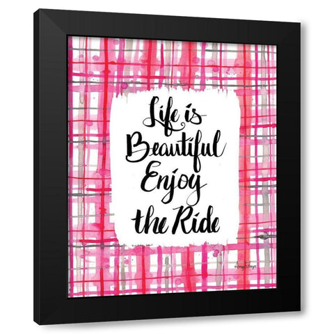Enjoy the Ride Black Modern Wood Framed Art Print by Frazer, Amy