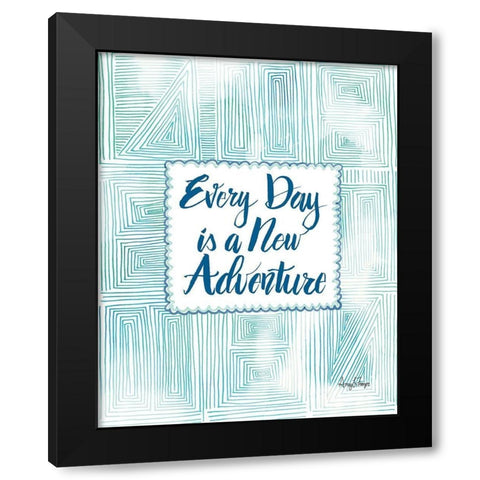 New Adventure Black Modern Wood Framed Art Print by Frazer, Amy