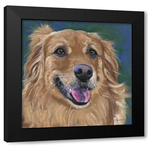 Golden Retreiver Black Modern Wood Framed Art Print by Golubski, Becky