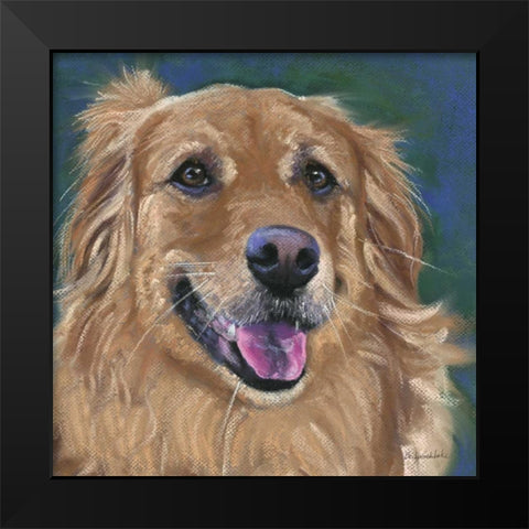 Golden Retreiver Black Modern Wood Framed Art Print by Golubski, Becky