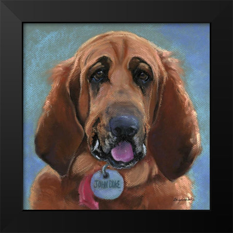 Hound Dog Black Modern Wood Framed Art Print by Golubski, Becky