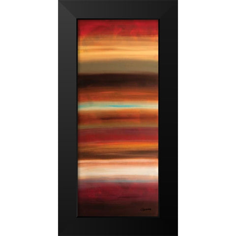 Serenidad Panel Black Modern Wood Framed Art Print by Guedez, Carmen