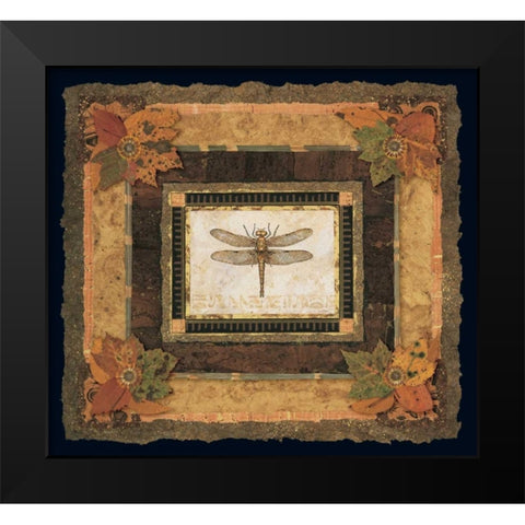 Dragonfly II Black Modern Wood Framed Art Print by Gladding, Pamela