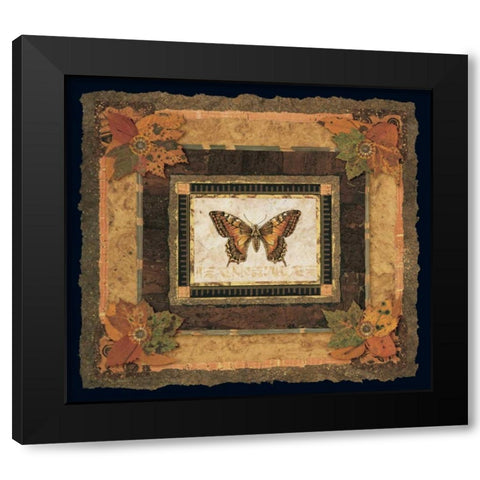 Butterfly II Black Modern Wood Framed Art Print with Double Matting by Gladding, Pamela