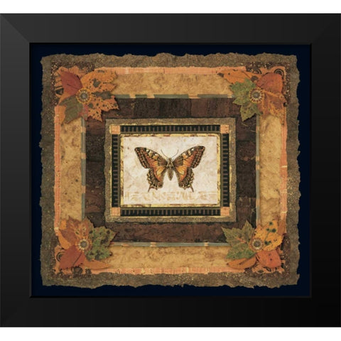 Butterfly II Black Modern Wood Framed Art Print by Gladding, Pamela
