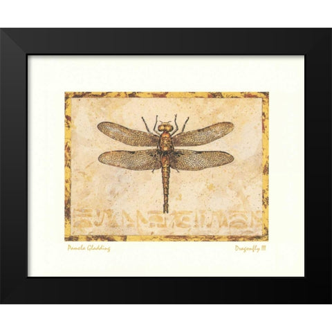 Dragonfly III Black Modern Wood Framed Art Print by Gladding, Pamela
