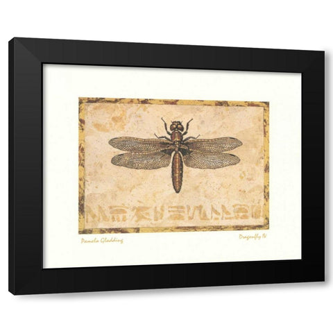 Dragonfly IV Black Modern Wood Framed Art Print by Gladding, Pamela