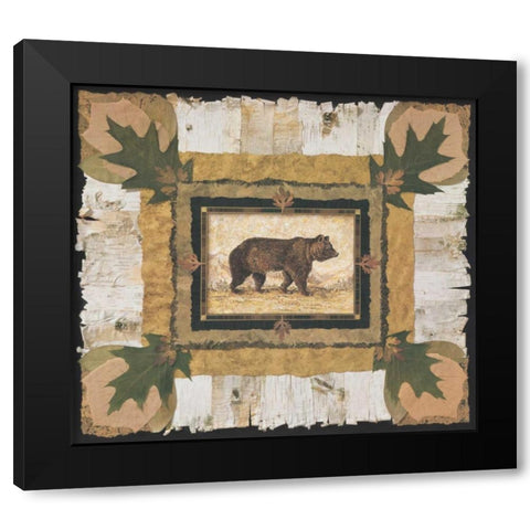 Bear Black Modern Wood Framed Art Print with Double Matting by Gladding, Pamela