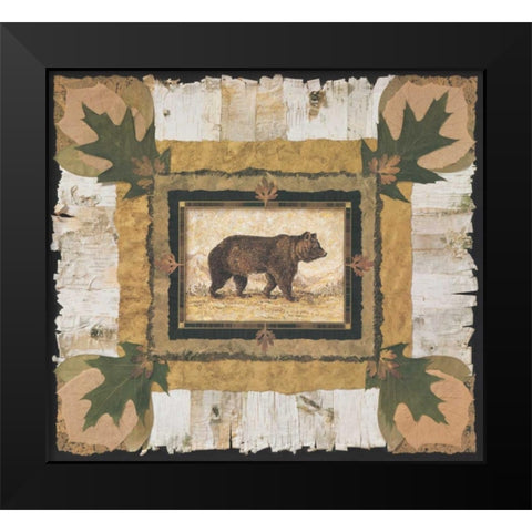 Bear Black Modern Wood Framed Art Print by Gladding, Pamela
