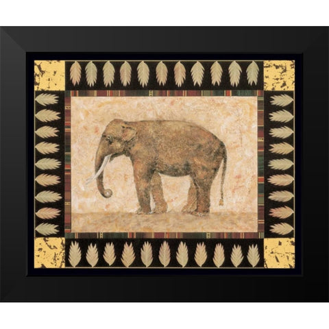 Elephant Black Modern Wood Framed Art Print by Gladding, Pamela