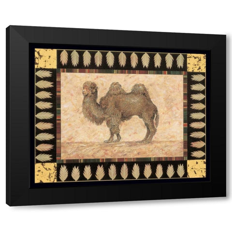 Camel Black Modern Wood Framed Art Print with Double Matting by Gladding, Pamela